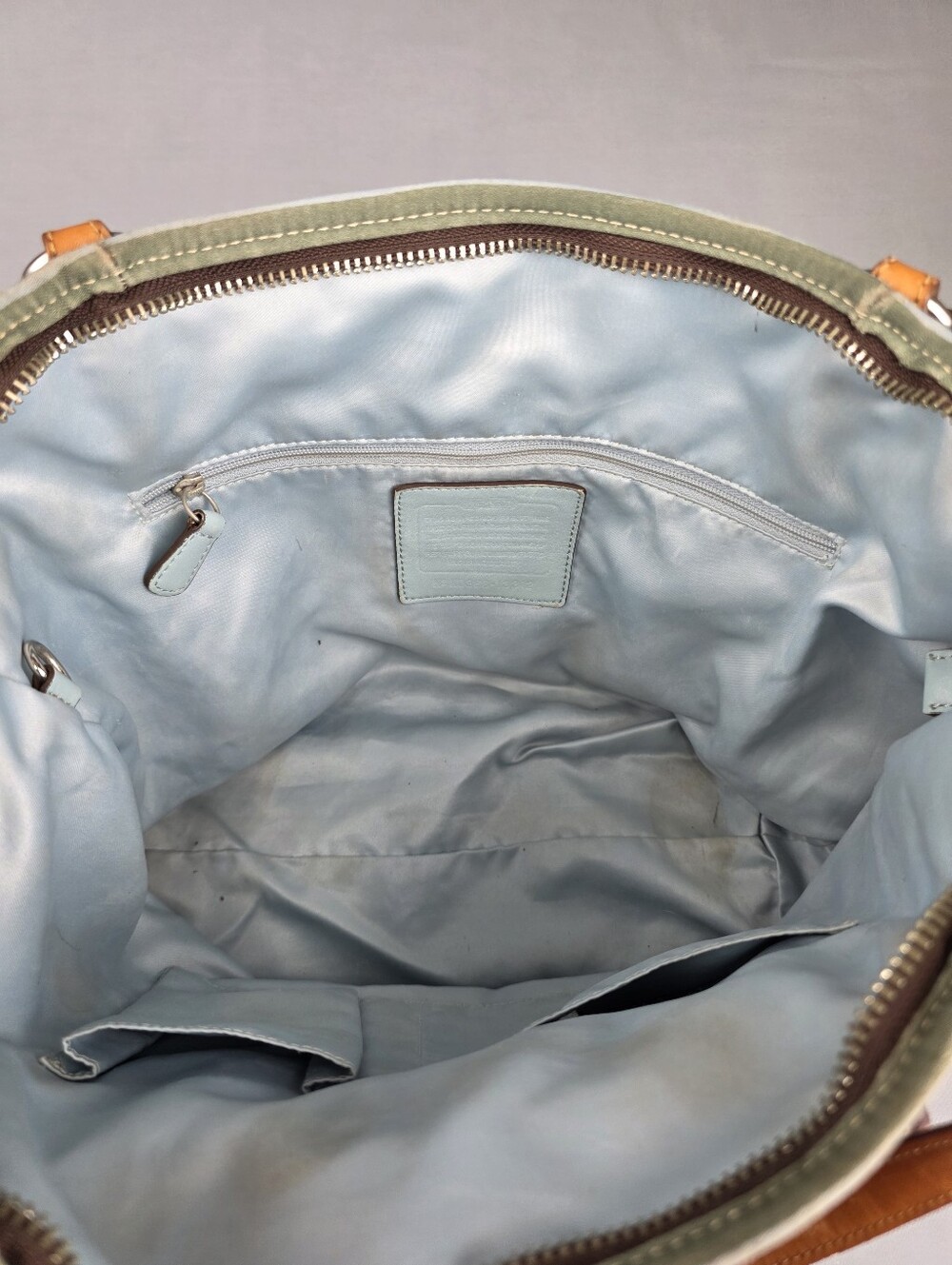 Vintage Coach Legacy Striped Shoulder Bag Purse 11 x 14 x 5 - Picture 7 of 13